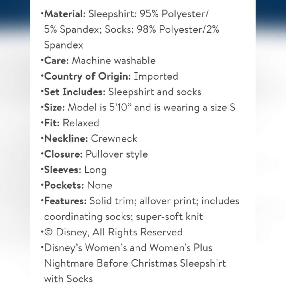 Nightmare before Christmas sleepshirt - Picture 4 of 4